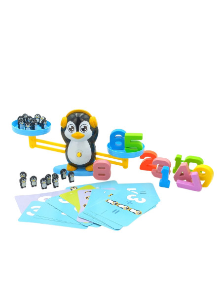 WOOPIE Waga Równoważnia Szalkowa Nauka Liczenia Pingwin 10 szt.
