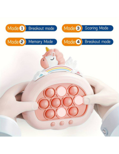 WOOPIE Gra POP IT Elektryczna Antystresowa Zręcznościowa Jednorożec