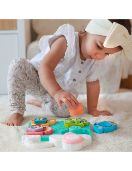 WOOPIE BABY Interaktywna Układanka Dopasuj Pojazdy i Zwierzątka Niebieska