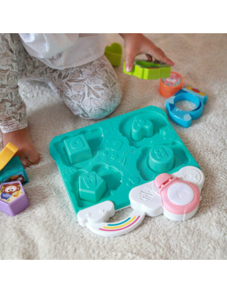 WOOPIE BABY Interaktywna Układanka Dopasuj Pojazdy i Zwierzątka Niebieska