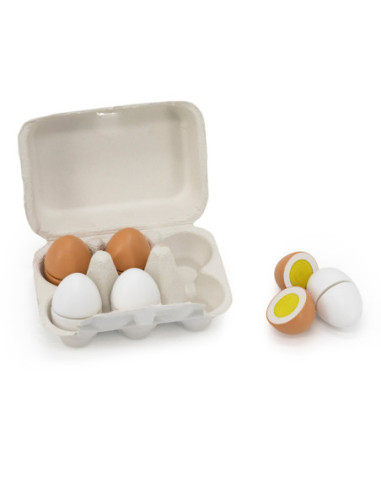 VIGA Drewniane Jajka Do Krojenia w Wytłoczce