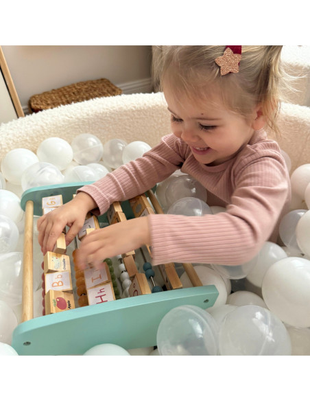 TOOKY TOY Liczydło Dwustronne Alfabet Obrazki