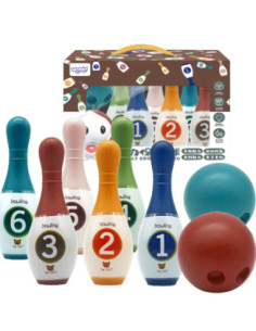 WOOPIE Kolorowe Kręgle dla Dzieci Cyferki