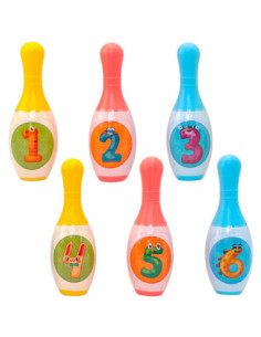 WOOPIE Kręgle dla Dzieci Zwierzaki i Cyferki 8 el. 2