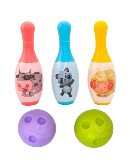 WOOPIE Kręgle dla Dzieci Zwierzaki i Cyferki 8 el.