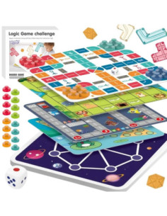 WOOPIE Zestaw Gier Planszowych Logicznych 10w1