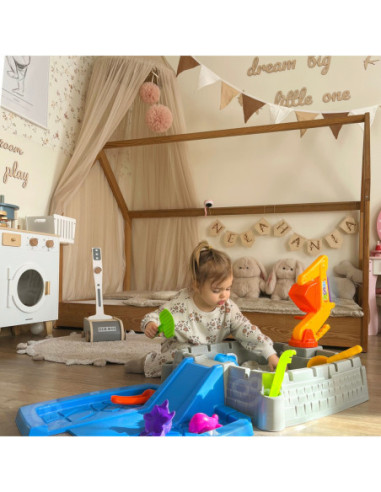 WOOPIE Przenośna Piaskownica Zamek + 9 akc.