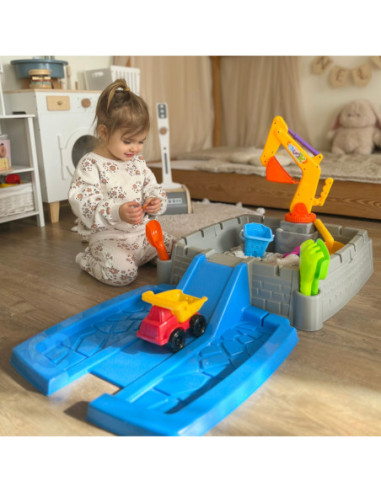 WOOPIE Przenośna Piaskownica Zamek + 9 akc.