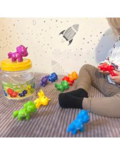 WOOPIE Zestaw Edukacyjnych jednorożców "Dopasuj Cyferki" 13 el. 2