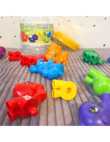 WOOPIE Zestaw Edukacyjnych jednorożców "Dopasuj Cyferki" 13 el.