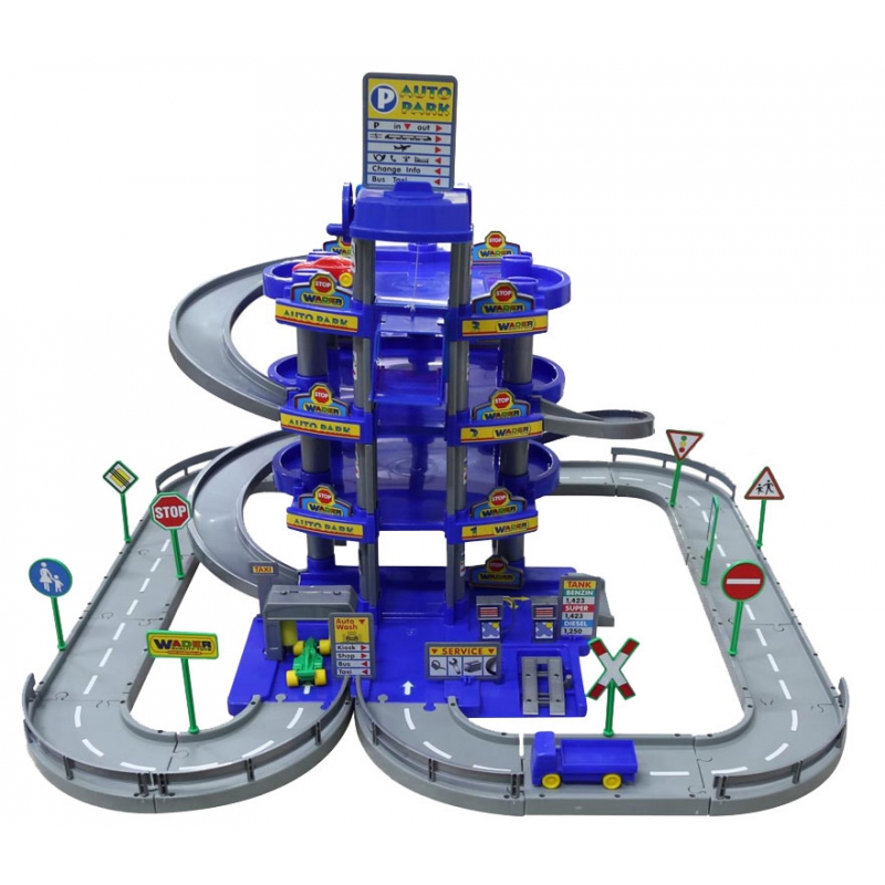 Wielki Garaż Parkink Myjnia Tor 4 Poziomy + Autka