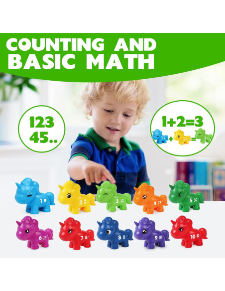 WOOPIE Zestaw Edukacyjnych jednorożców "Dopasuj Cyferki" 13 el.