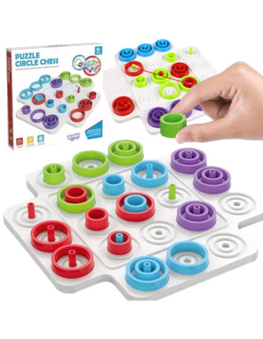 WOOPIE Strategiczna Gra Logiczna Trening Mózgu Kółko i Krzyżyk 36 el.