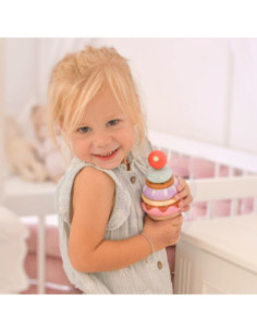 WOOPIE GREEN Lody Drewniane Układanka Cukiernik dla Dzieci 12 el. 2