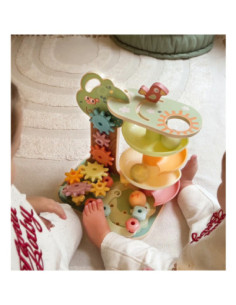 WOOPIE GREEN Aktivitätsbaum Kugelbahn Montessori 4-in-1 FSC 2