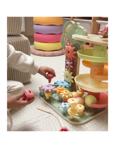 WOOPIE GREEN Drzewko Aktywności Kulodrom Montessori 4w1