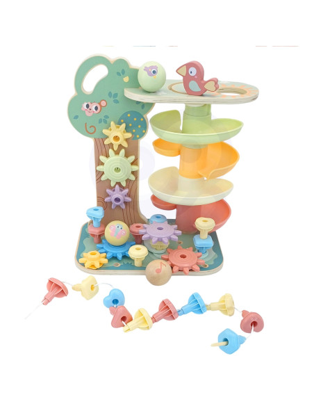 WOOPIE GREEN Drzewko Aktywności Kulodrom Montessori 4w1