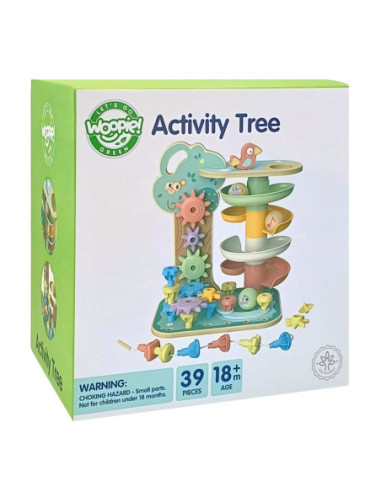 WOOPIE GREEN Drzewko Aktywności Kulodrom Montessori 4w1
