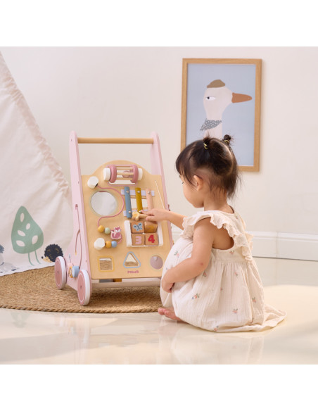 VIGA PolarB Drewniany Pchacz Chodzik Różowy Edukacyjny