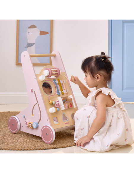 VIGA PolarB Drewniany Pchacz Chodzik Różowy Edukacyjny