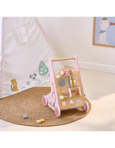 VIGA PolarB Drewniany Pchacz Chodzik Różowy Edukacyjny