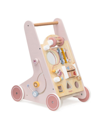 VIGA PolarB Drewniany Pchacz Chodzik Różowy Edukacyjny
