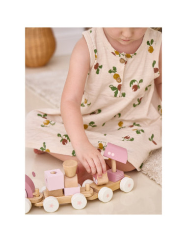 VIGA PolarB Różowa Kolejka Pociąg z Wagonikami Klocki