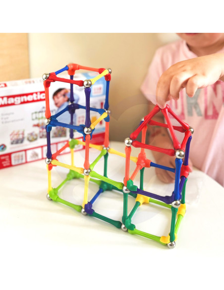 WOOPIE Klocki Magnetyczne Konstrukcyjne Układanka 110 el._8SZT