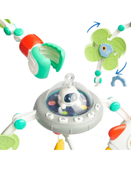 WOOPIE BABY Pałąk Łuk Zawieszka do Łóżeczka Wózka Fotelika Kosmos