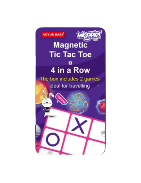 WOOPIE Magnetyczna Gra 2w1 Kółko I Krzyżyk + Gra 4 w Lini MINI