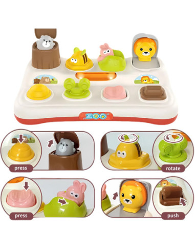 WOOPIE Baby Wyskoakujące Zwierzątka Pop Up ZOO