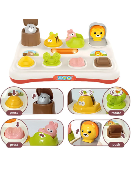 WOOPIE Baby Wyskoakujące Zwierzątka Pop Up ZOO