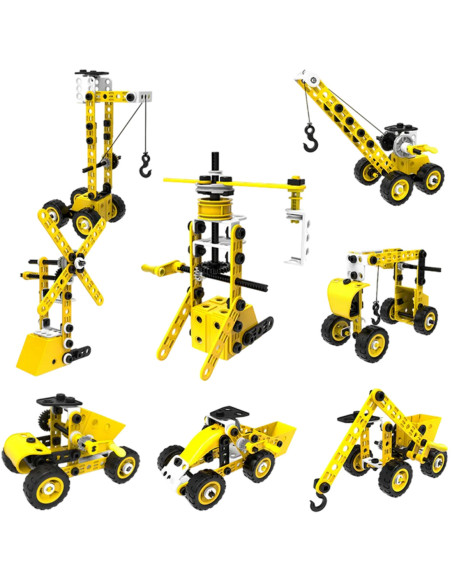 WOOPIE Pojazdy Zestaw Konstrukcyjny 8w1 Klocki STEAM