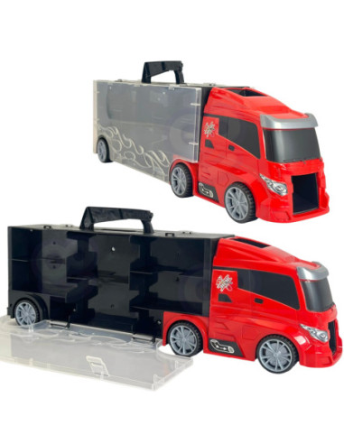 WOOPIE Zestaw Ciężarówka Transporter 3w1 Czerwony 11 el.