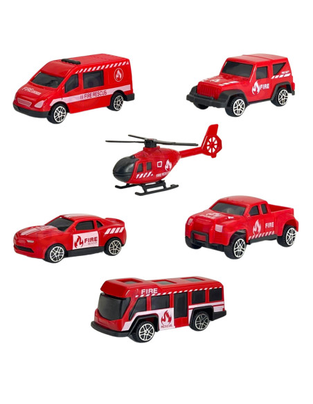 WOOPIE Zestaw Ciężarówka Transporter 3w1 Czerwony 11 el.