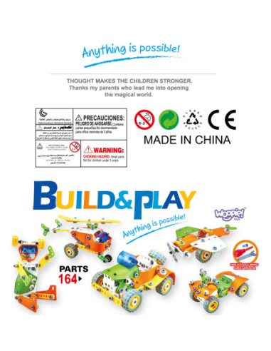 WOOPIE Zestaw Klocki Konstrukcyjne Pojazdy STEM 163 el.