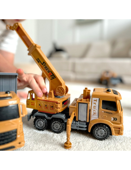 WOOPIE Zestaw Auta Budowlane 6w1