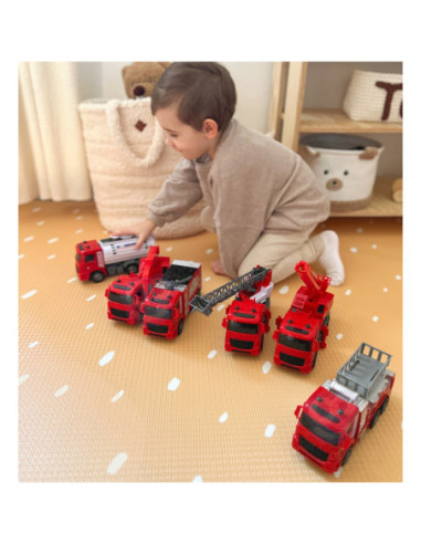 WOOPIE Zestaw Auta Straż Pożarna 6w1