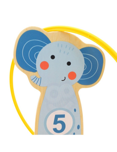 TOOKY TOY Rzut do Celu Drewniana Gra Zręcznościowa Obręcze 15 el.