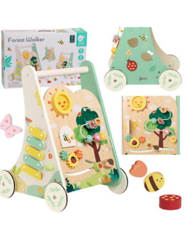 Classic World Drewniany Pchacz Multifunkcyjny 8w1 "Leśny Chodzik"