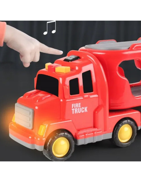 Duży Zestaw Straży Pożarnej Ciężarówka + 4 Auta Woopie