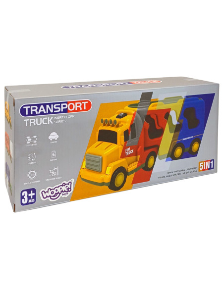 Duży Zestaw Straży Pożarnej Ciężarówka + 4 Auta Woopie