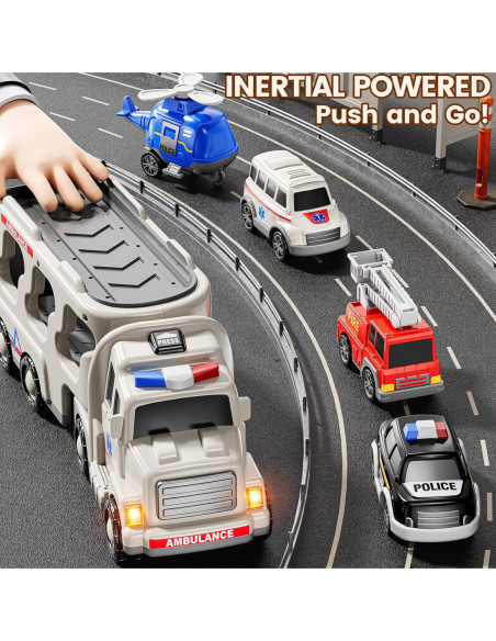 Duży Zestaw Ratunkowy Ciężarówka+4 Auta