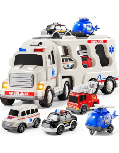 Duży Zestaw Ratunkowy Ciężarówka+4 Auta