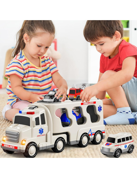 Duży Zestaw Ratunkowy Ciężarówka+4 Auta