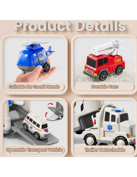 Duży Zestaw Ratunkowy Ciężarówka+4 Auta