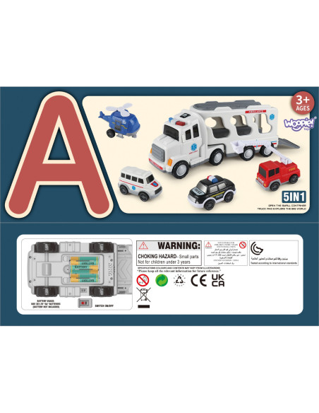 Duży Zestaw Ratunkowy Ciężarówka+4 Auta