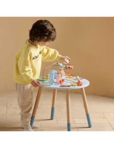 CLASSIC WORLD Drewniany Stolik Aktywności "Morskie Życie" Muzyczno Edukacyjny