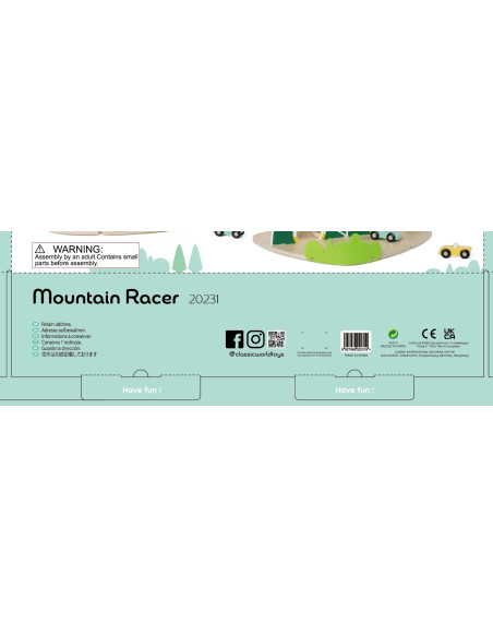 CLASSIC WORLD Drewniany Tor Samochodowy "Górski Wyścig"