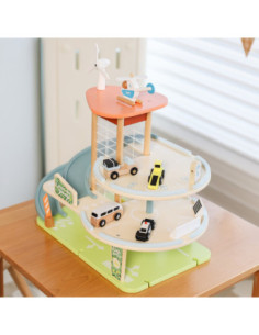 CLASSIC WORLD Drewniany 3 Poziomowy Garaż XL z Windą "Eko Strefa" 2